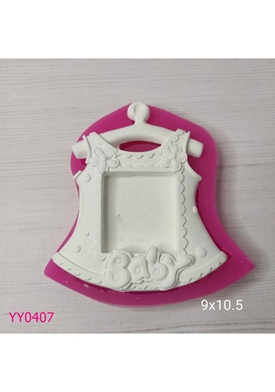 Yy0407 Kız Bebek Elbiseli Çerçeve Silikon Kalıp