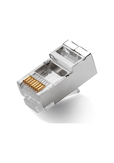 Rj45 Cat5 Cat6 Jack Metal Konnektör Başlık 10 Adet