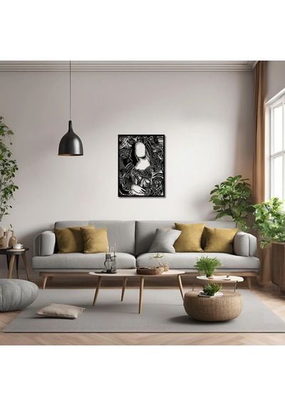 Duvar Dekoru Hediyelik Monalisa Metal Duvar Tablosu Sanat