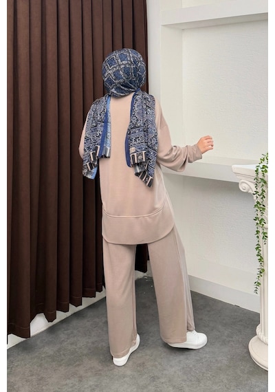 Mihran Butik Kalina Model İthal Pike Kumaş Cep Detaylı Kadın Takım Taş