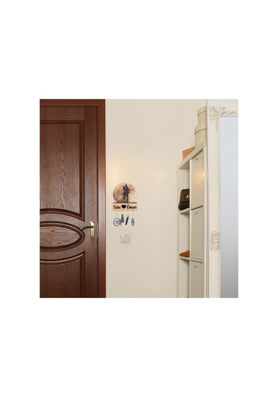 Led Işıklı Pleksi Dolunay Kişiselleştirilebilir Biblo Sandra Sarılan Sevgili Anahtar Askılığı Sarı - 737331545 Sarı