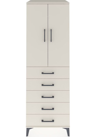 Kronos Dolap Tek Raflı 5 Çekmeceli Tek Askılı 60x59x182 Aytaş... Aytaşı