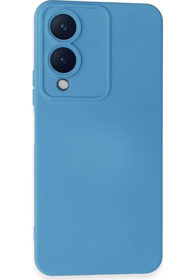 Uryport Vivo Y17s Kılıf Nano İçi Kadife Silikon - Mavi