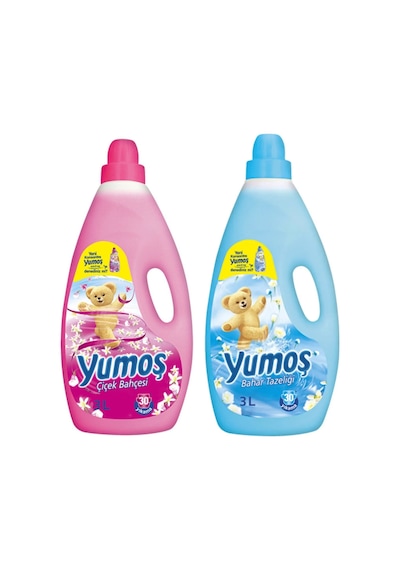 Yumoş Çamaşır Yumuşatıcısı 3 Lt Bahar Ve Çiçek Bahçesi 2 Li 2'li Set