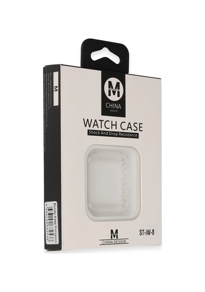 Ekran Koruyucu Movenchy Apple Uyumlu Watch 45mm Bondy Kasa Koruyucu - Beyaz