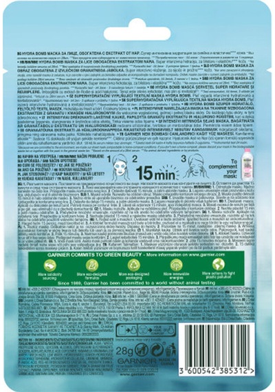 4 Adet Garnier Nem Bombası Canlandırıcı Kağıt Yüz Maskesi