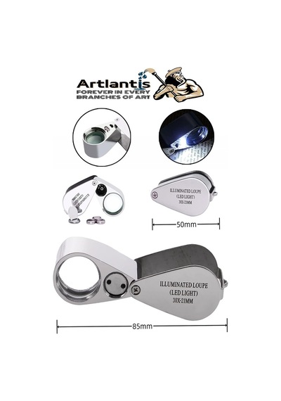 Işıklı Lup Büyüteç Mercek 30x Büyütme 21 Mm 1 Adet 30x Kuyumcu Takı Lupu Paslanmaz Çelik Optik Kaliteli Taşınabilir Lup