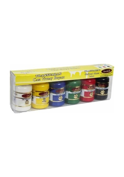 Artebella Transparan Cam Vitray Boyası Abstc001 50 Ml 6 Lı