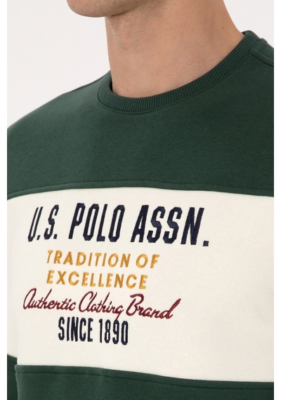 U.s. Polo Assn. Erkek Koyu Yeşil Sweatshirt 50310433-vr079 Koyu Yesıl