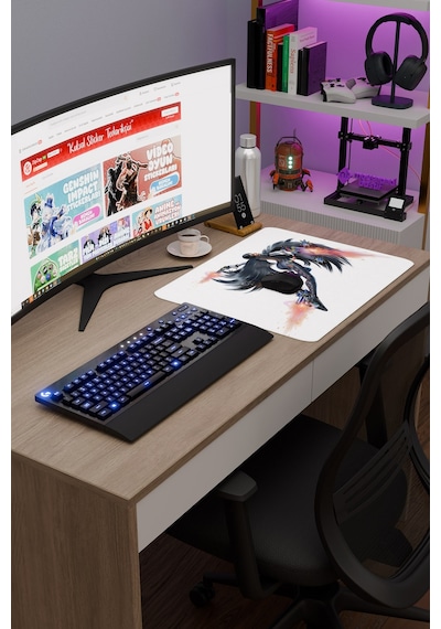 Bayonetta Kaymaz Dikişli Kauçuk Oyuncu Mousepad V2 - 48x40 Xl Gaming Mouse Pad Fare Altlığı
