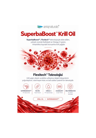Aniqnaturals Superbaboost Krill Yağı Oil 300 Licaps