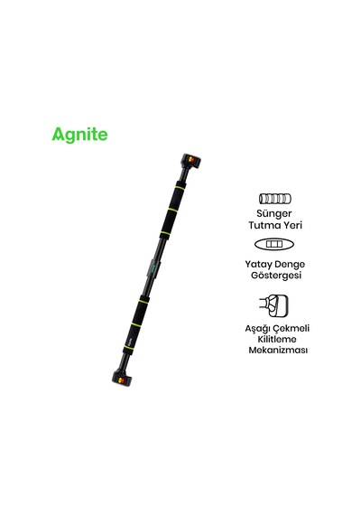 Agnite Gelişmiş Kapı Barfiksi 90-140 Cm, Yeşil