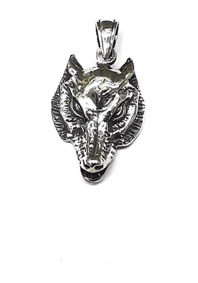 Omar Silver Unisex Kurt Kafası Kolye Ucu Oksitli Gümüş Oksitli Ko (513867931)