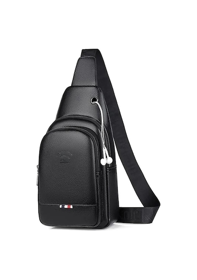Newish Polo Erkek Çapraz Omuz Çantası Ve Portföy Clutch Traş Bakım Günlük El Çantası New130 Siyah - Beyaz