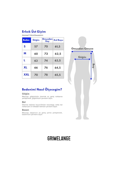 Grımelange ALARIC Erkek Yuvarlak Yaka Önü Baskılı Regular Fit Ekru Sweatshirt