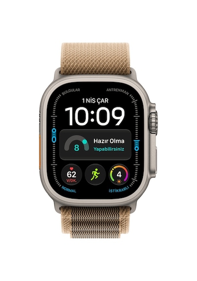 Apple Watch Ultra 4 Gps + Cellular 49MM Natural Titanyum Kasa - Kum Trail Kordon - S/m Akıllı Saat (Distribütör Garantili)