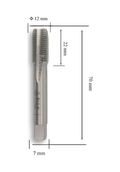 Mte M12x1,25 İnce Diş El Kılavuzu 2 Li Takım Hss Dın 2181