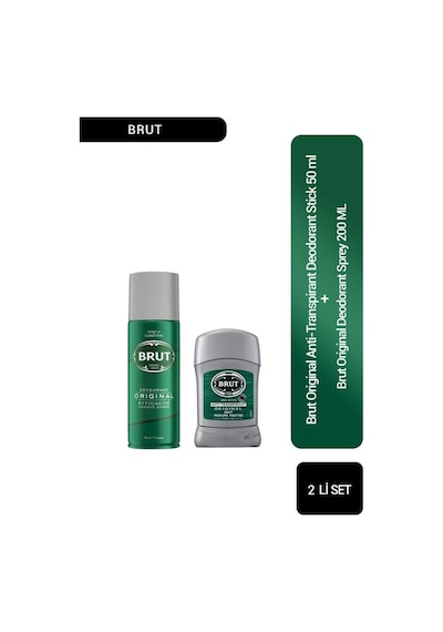 Brut Original Erkek Sprey Deodorant 200 ML + Original Stick Deodorant 50 ML