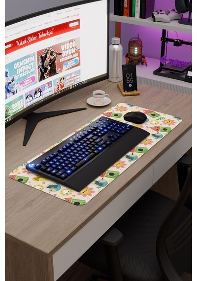 Çocuk Kaymaz Dikişli Kauçuk Oyuncu Mousepad V3 - 70x30 Xl Gaming Mouse Pad Fare Altlığı