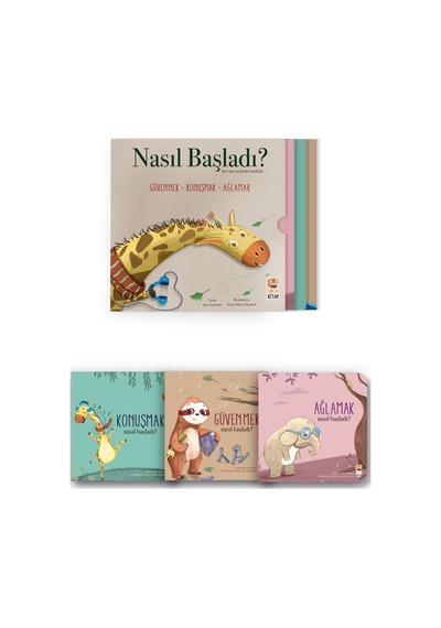 Nasıl Başladı Kitap Seti Güvenmek-konuşmak-ağlamak 3 Kitap 1 Arada Hikaye Kitap Seti 0-6 Yaş