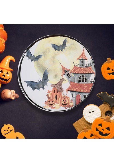 Halloween Moon Servis Tabağı 26 Cm 19947 Çok Renkli