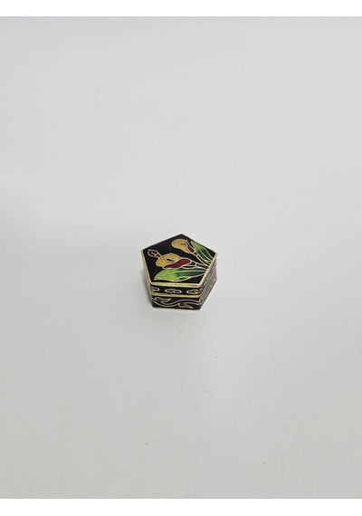 Antika Cloisonne Minyatür Kutu 3,6x3,3cm 088