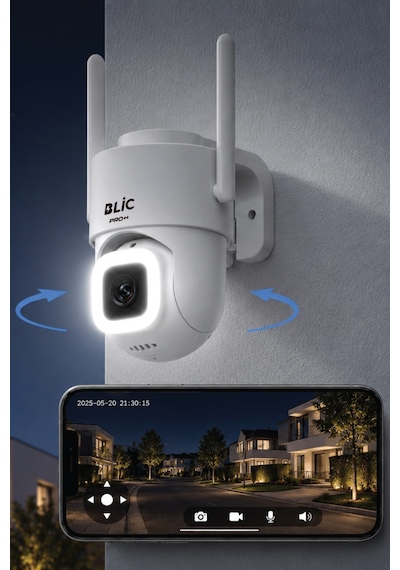 Blic Pro++ Blm-111 3 Mp Wi-fi Ptz Dış Mekan Ip Güvenlik Kamerası, Ip66, Gece Görüşü Ve Çift Yönlü Se