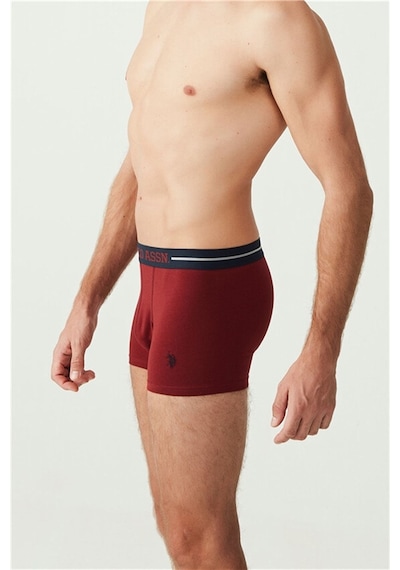 U.S. Polo Assn. U.s Polo Assn. 80328 Erkek 3 Lü Boxer-bordo&lacivert&grmlj.baskılı