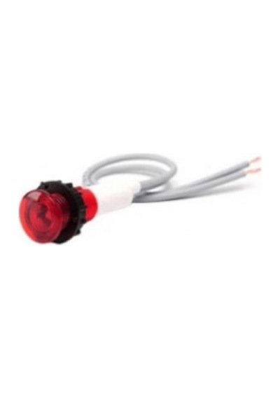 Emas S100LK1 S Serisi Plastik LED'li 12V AC/DC Kırmızı 10 mm Sinyal