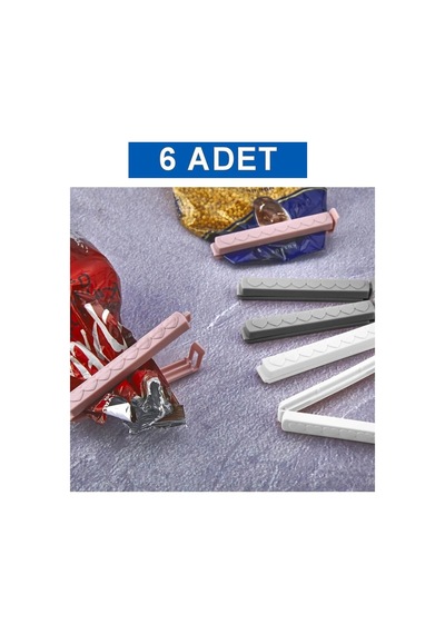 6 Adet Paket Poşet Mandalı Klipsi - Paket Poşet Mandalı Klipsi 6 Adet 10 Tr Diğer