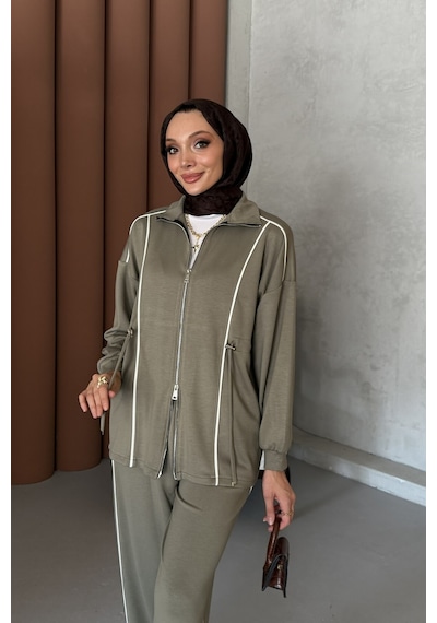 Riella Butik Joao Tesettür Takım Haki
