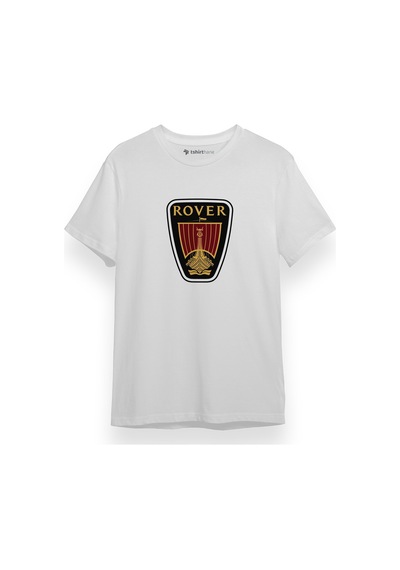 Vikings Rover Amblem Beyaz Kısa Kol Erkek Tshirt 001