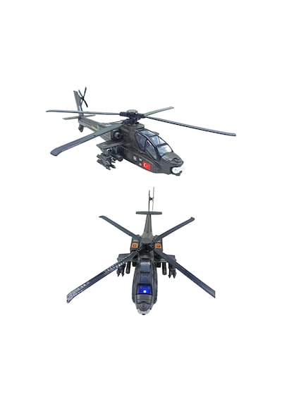 Gökyüzünün Hakimi: Metal Türk Atak Helikopteri Oyuncağı Sesli Işıklı Eni:25cm.