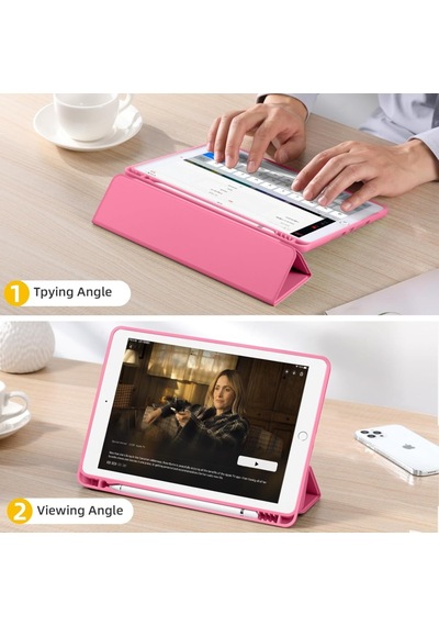 Apple Uyumlu iPad 8. Nesil 10.2" Kılıf Kalem Bölmeli Smart Case A2270 A2428 A2429 A2430 Kılıf
