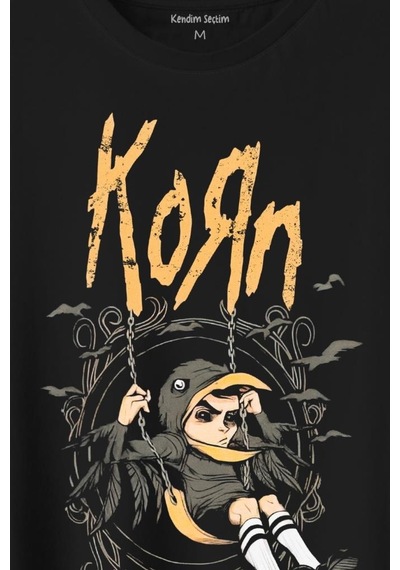 Korn Metal Rock Müzik Baskılı Tişört Unisex T-shirt 001