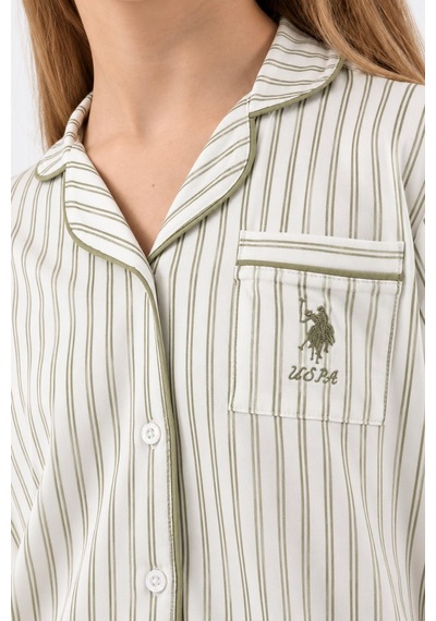 U.s. Polo Assn. Kız Çocuk Modal Pamuklu Kışlık Önden Düğmeli Uzun Kol Regular Fit Pijama Takım Yeşil U.s. Polo Assn. Kız Çocuk Modal Pamuklu Kışlık Önden Düğmeli Uzun Kol Regular Fit Pijama Takım Yeşil