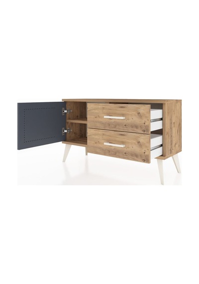 Arges Şifonyer Tek Raflı 2 Çekmeceli Tek Kapaklı 88x30x48 Çam-antrasit/çam Antrasit/çam Arges Şifonyer Tek Raflı 2 Çekmeceli Tek Kapaklı 88x30x48 Çam-antrasit/çam Antrasit/çam