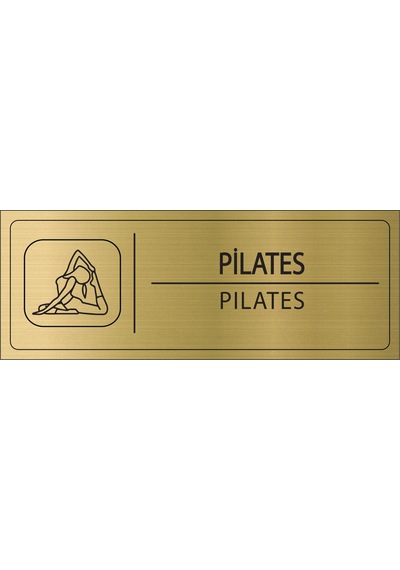 Mayeka Pilates İsimlik Altın Metal Kapı İsimliği Levhası Yönlendirme Tabelası
