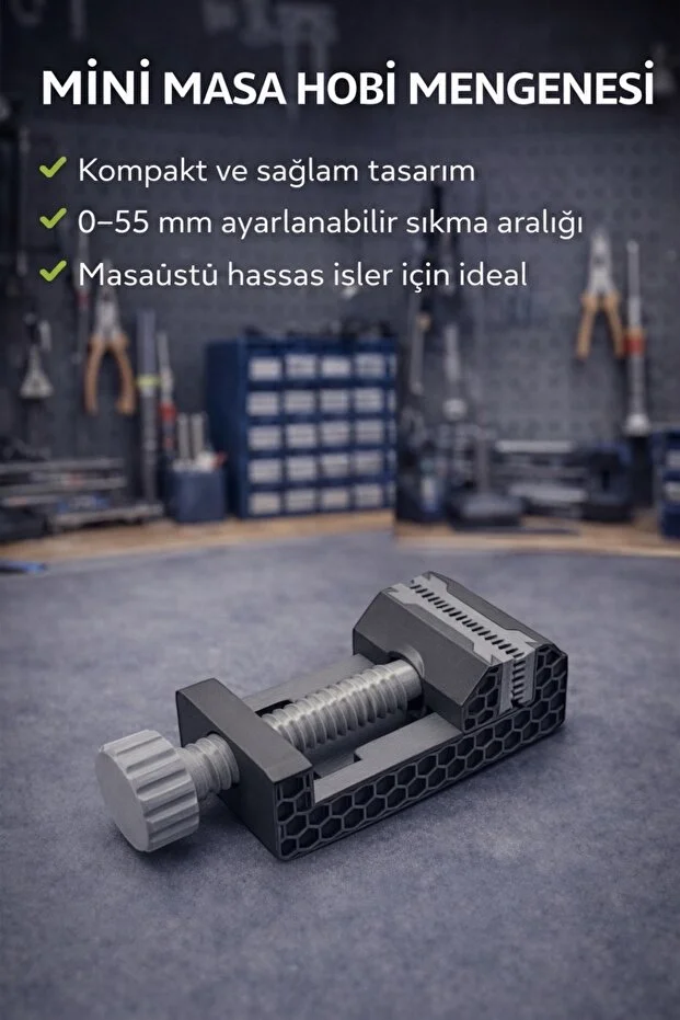 Mini Masaüstü Dişli Mengene 0 55 Mm Ayarlanabilir Hobi, Elektronik Ve Modelcilik İçin