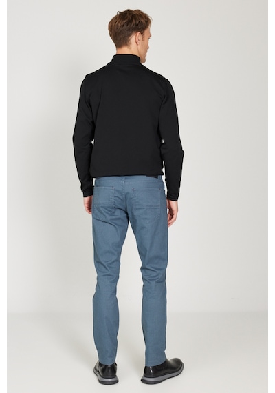 AC&Co / Altınyıldız Classics Erkek Indıgo Slim Fit Dar Kesim 5 Cepli Desenli Pamuklu Pantolon İndigo AC&Co / Altınyıldız Classics Erkek Indıgo Slim Fit Dar Kesim 5 Cepli Desenli Pamuklu Pantolon İndigo