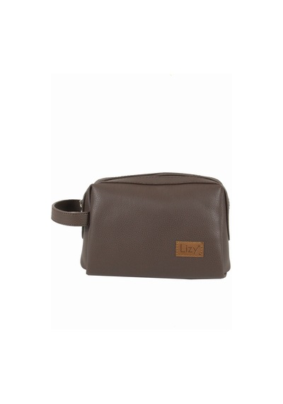 Lizy 1050 Suni Deri Clutch Çanta, Traş / Makyaj Çantası Çok Renkli