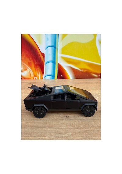 Tesla Cybertruck Diecast Pickup Tesla Model Motorlu Diecast Araba Siyah Mini