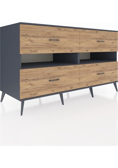 Kronos Konsol 2 Raflı 4 Çekmeceli 176x59x99 Antrasit-antrasit/çam Antrasıt/atlas Çam - Antrasıt Kronos Konsol 2 Raflı 4 Çekmeceli 176x59x99 Antrasit-antrasit/çam Antrasıt/atlas Çam - Antrasıt