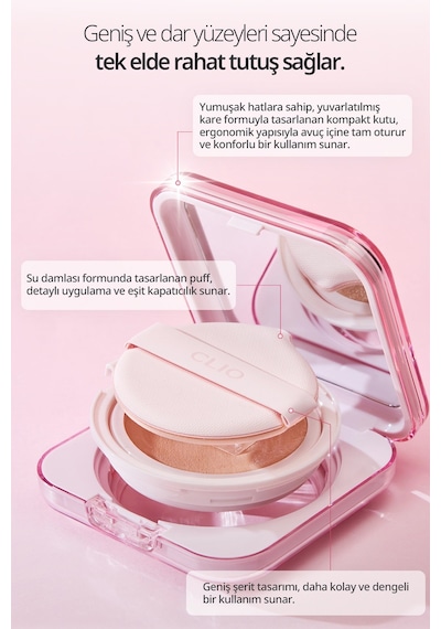 Hyalüronik Asit İçerikli Clıo Kill Cover Mesh Glow Essential Cushion Set 23n Ginger Spf50+ Pa++++ 55886880