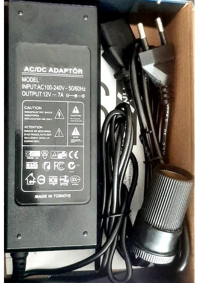Çakmak Adaptörü Araç Çakmaklık Çevirici Oto Buzdolabı Ev Tipi Çevirici Adaptör7amper/12volt