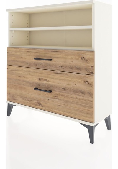 Arges Şifonyer 2 Raflı 2 Çekmeceli 88x30x96 Aytaşı-çam Aytaşı