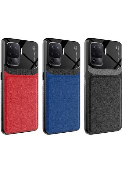Oppo Reno 5 Lite Kılıf Zore Emiks Kapak Lacivert