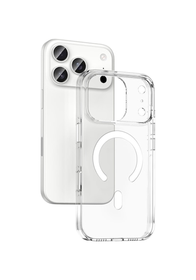 Apple Uyumlu iPhone 17 Pro Magsafe Özellikli Sert Royal Şeffaf Telefon Kılıfı Şeffaf