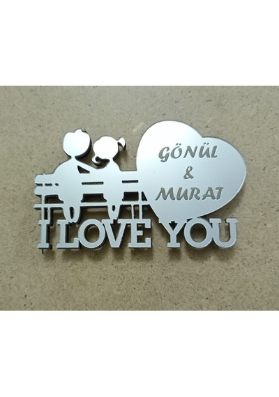 Magnet Bank Modeli I Love You Kişiye Özel