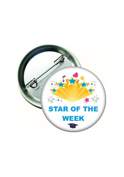 20 Adet - Panayırı Star Of The Week Öğrenci Rozeti Çok Renkli